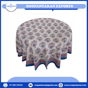 Meilleure vente fait à la main écologique personnalisable multicolore bloc à main imprimé 100% coton 20 feuilles 220x220cms nappe florale - Product Image 6