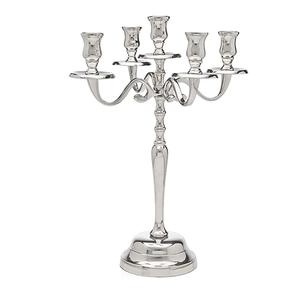 Embossed Design Heavy Duty Cast Aluminium Silver <b>Candelabra</b> for Christmas Wedding Party Decoration Floor <b>Candelabra</b> - Product Image 2