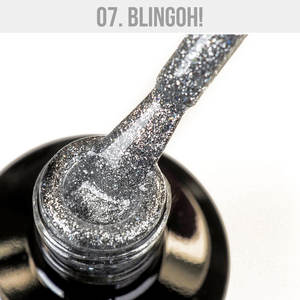 UV LED Glitter Gel Polish Color - Made in EU - CPNP - Silver - Gel Polish BlingOh! 07 - 12 ml - Mystic Nails - Product Image 2