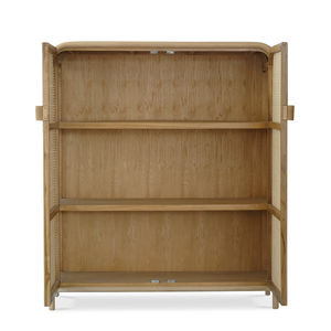 Gabinete de almacenamiento de ratán de puerta abierta personalizado Cajones de madera de ratán elegantes Gabinete de almacenamiento de ratán personalizado, Gabinete de almacenamiento de puerta abierta - Product Image 3