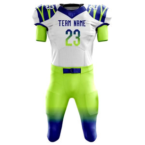 Uniformes de football américain sublimés personnalisés 2025, élégants, à manches courtes, en tissu respirant, entièrement personnalisables avec broderie - Product Image 5