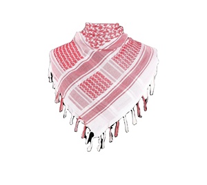 Shemagh keffiyeh ผ้าฝ้าย100% กลางแจ้งสไตล์ชาติพันธุ์สีทึบมีหมวกผ้าแคนวาสมีพู่ลายพรางทะเลทรายสำหรับใส่โลโก้เดินเขา - Product Image 1
