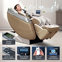 Silla de Masajes Confortable con Detección de Salud, Sistema de Doble Núcleo, Riel Flexible, Programas de Grado Superior, Controles por Aplicación y Control por Voz