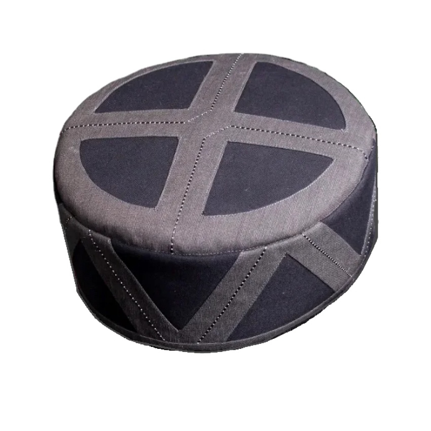 Nome di fabbrica Premium Qasama Cap Design tessuto musulmano cappello da preghiera Kufi topic Islamic Mans per adulti e per bambini cappelli servizio OEM