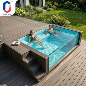 Prefab Container Swimming <b>Pool</b> with Acrylic Window WPC Deck and Filtration Above Ground <b>Pool</b> - Product Image 6