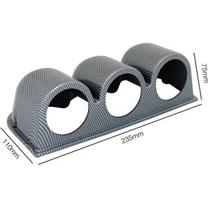 Supporto orizzontale per strumenti a 3 fori effetto carbonio - Product Image 2