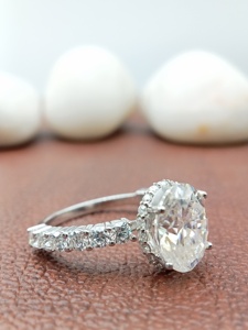 Bague de fiançailles pour femme Solitaire VVS Lab Grown 1ct Round Cut Diamond 14k 18k Gold Certified GIA IGI - Product Image 3
