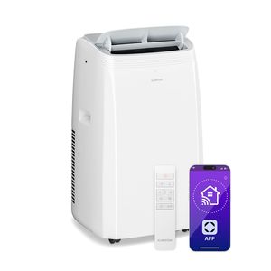 เครื่องปรับอากาศแบบพกพา 12000 BTU สำหรับบ้าน ควบคุมผ่านแอพ WiFi 3 in 1 ระบบทำความเย็น ลดความชื้น พัดลม สำหรับห้องขนาด 20-35 ตร.ม. 65 เดซิเบล สีขาว - Product Image 1