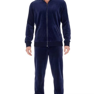 Conjunto Deportivo de Dos Piezas para Hombre, con Capucha, Estampado Sólido, de Terciopelo, Transpirable, Cálido, Tejido Suave, Cómodo, a la Moda, para Invierno - Product Image 4