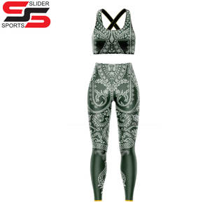 Soutien-gorge de gymnastique imprimé Leggings d'entraînement Ensemble de yoga grande taille Ensemble de veste de yoga grande taille pour femme - Product Image 3