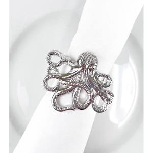 Anillo de Servilleta con Diseño de Caballito de Mar, Acabado Plateado, para Decoración de Mesa de Recepción de Bodas, Comedor de Lujo y Decoración Elegante para el Hogar, de la India - Product Image 4