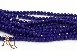 Cuentas Sueltas Redondas Facetadas de Zafiro Azul Cristal, Cuentas de Cristal de Cuarzo para la Fabricación de Joyería China, 2 mm, 4 mm, 6 mm, 8 mm - Product Image 2