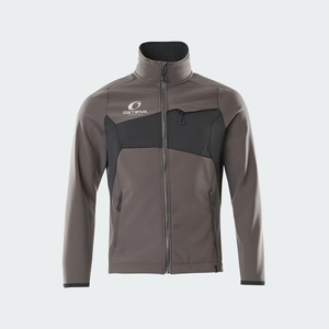 Veste Softshell Homme Respirante Décontractée à Capuche Col Montant Séchage Rapide Coupe-Vent Logo Personnalisé Teinte Unie Nouveau Design 2026 - Product Image 4