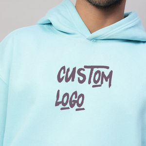 Sweats à capuche personnalisés 500 Gsm Fleece Design Your Text Logo Sweats à capuche | Sweats à capuche surdimensionnés de créateur à épaules tombantes par Highletic - Product Image 4