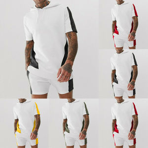 Summer Casual Cotton <b>Men</b> <b>Designer</b> Embroidery Printing Custom Logo Tee <b>T</b> <b>Shirt</b> <b>Shorts</b> Two Piece <b>Men</b> <b>Short</b> <b>Set</b> - Product Image 1