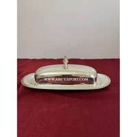Plat à beurre fait main en laiton populaire accessoire de cuisine traditionnel assiette à beurre sans danger pour les aliments avec couvercle pour la maison hôtel Restaurant