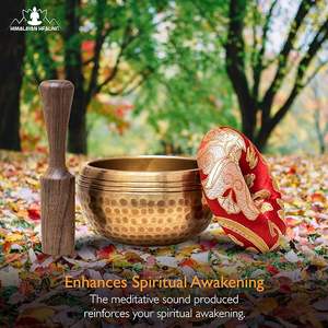 Bols chantants Meilleure finition au design fait à la main avec un bol antique en laiton massif Bol chantant à plusieurs couleurs et formes - Product Image 1