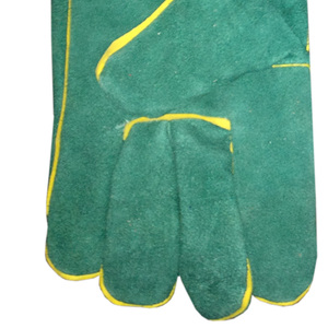 Guantes de trabajo de cuero de vaca resistentes al calor Diseño dividido para soldadura y forja general-Guantes de seguridad - Product Image 5