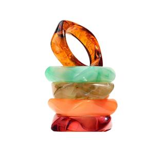 Elegant Handmade Waterproof Resin Bangles for Ladies with Smooth Edges Customizable Fashion Accessory for Long Hour Wear - Product Image 1