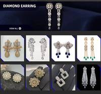Meilleures ventes de boucles d'oreilles «Love Nail» en or jaune 18 carats avec de vrais diamants Taille personnalisée Meilleurs bracelets pour jolies filles