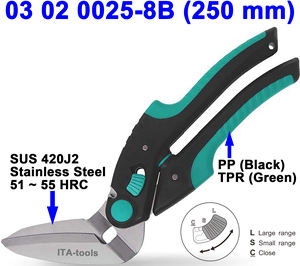 Profesional OEM ODM Taiwán Proveedor 250 mm Tijeras multiusos con hoja de acero inoxidable y agarre suave PP TPR Mango - Product Image 2