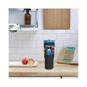 Gobelet isotherme en acier inoxydable Kuromi de 30 oz avec poignée et paille rabattable, capacité de 0,85 L, pour les voyages, isolation thermique chaude et froide, matériau PC - Product Image 2
