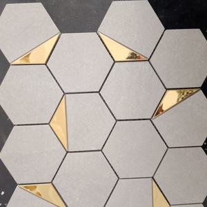 Tactile Elegance Hexagone 73mm Corps complet vitrifié Mosaïque Mat Pour bungalow, hôtel, cuisine, salle de bain, élévation 260x300mm - Product Image 5