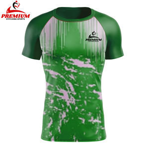 Camisetas de Compresión Sublimadas Personalizadas al por Mayor, Shorts de Surf de Spandex Transpirables de Secado Rápido, Rash Guard para MMA y BJJ - Product Image 3