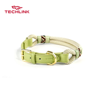 Colliers pour chiens et chats en cuir et nylon, personnalisables, doux, modernes, simples, à motifs imprimés, réglables avec accessoires, vente en gros