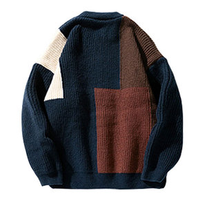 Automne hommes pull pull couleur personnalisée col rond Cardigan pull hommes surdimensionné chaud hiver pull à vendre - Product Image 2