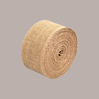 1pc Ruban en jute naturel de marque SCOTTON, coupe brute, 120 mm x 10 m, fabriqué en Italie, pour emballage cadeau