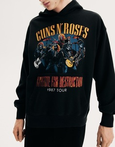 Sweat à capuche imprimé coupe décontractée pour hommes, manches longues, poche latérale kangourou, sweat d'hiver en coton mélangé, top des ventes, noir - Product Image 3