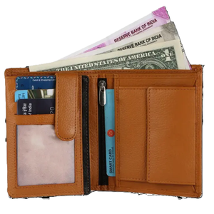 Portefeuille homme personnalisé en cuir véritable, classique, anti-RFID, doublure en soie, léger, de haute qualité, mini, fin, porte-cartes, porte-monnaie - Product Image 2