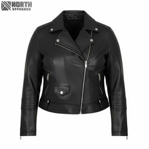 Low MOQ <b>Women</b> <b>Leather</b> Jacket Knitted Customizable Color & Logo OEM Service Factory Direct Sale Plus Size Fashion - Product Image 1