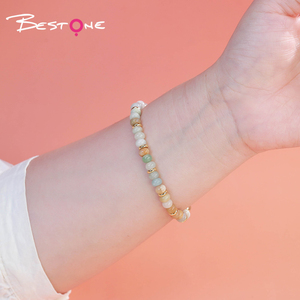 Braccialetto BESTONE regolabile con perline in pietra naturale, stile boho alla moda, regalo <span class=keywords><strong>per</strong></span> coppie e amici. - Product Image 5