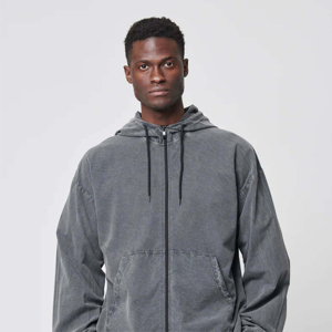 Premium 350gsm Oversized Zip Hoodie Unisex Custom Logo Fleece Eco-Friendly Spandex/Cotton Winter Heavy Weight Zipper Hoodie - Product Image 2