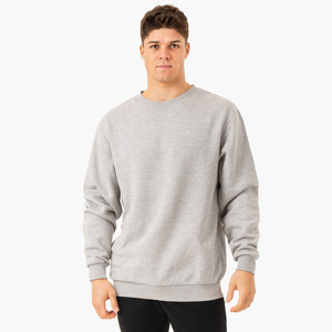 Sweat-shirt homme brodé Oem de haute qualité unisexe Logo sur mesure Basics tissu coton Blende chemise à col rond vierge - Product Image 1