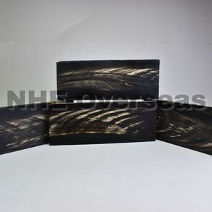 แผ่นเขาควายสีดำและสีขาวทำด้วยมือวัสดุพรีเมี่ยมสำหรับกรอบแว่นตาสุดหรูงานประดิษฐ์โดย Nhe ต่างประเทศ - Product Image 1