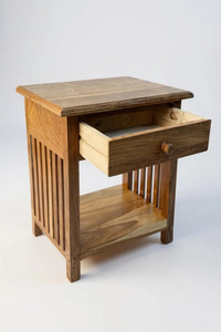 Wooden Bedside <b>Table</b> Nightstand Side Cabinet With Drawers Brown Bedroom <b>End</b> <b>Table</b> - Product Image 3