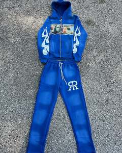 Sweat-shirt à capuche zippé abstrait pour homme avec impression de clown et de trésorerie Streetwear sweat à capuche à sublimation pour les commandes en gros - Product Image 6