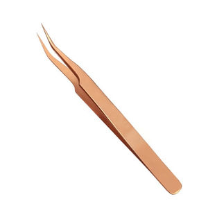 Pince à épiler d'extension de cils en acier inoxydable antistatique personnalisée, mince et droite, outil de maquillage pour cils - Product Image 6