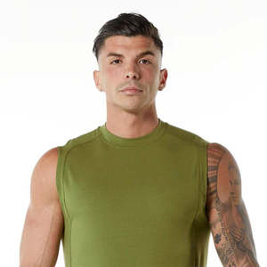 Venta caliente personalizada transpirable ropa de fitness deportes gimnasio poliéster liso en blanco gimnasio camiseta sin mangas - Product Image 5