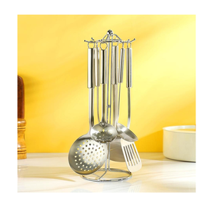 Ensemble d'ustensiles de cuisine écumoire cuillère de cuisson en acier miroir cuillère de cuisson en acier inoxydable de qualité supérieure dernier produit - Product Image 1