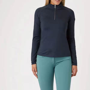 OEM conception personnalisée haut d'équitation vêtements équestres chemise femmes sport équitation couches de base avec coutures plates - Product Image 6