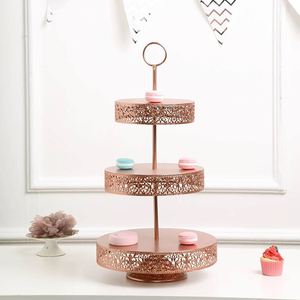 2024 New Collection Glamorous Green 3 Tier <b>Cake</b> <b>Stand</b> for Home and Party Decoration Manufacturer and Supplier From India - Product Image 3
