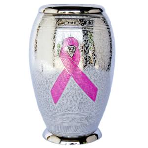 Urnas de recuerdo de cremación de latón de alta calidad con diseño de urnas funerarias de metal con acabado rosa y plateado para cenizas humanas - Product Image 1
