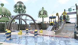 2025 sáng tạo trong nhà sân chơi trượt PE nhựa sợi thủy tinh Nước <span class=keywords><strong>Slide</strong></span> tương tác chơi Tính năng lười biếng sông sóng hồ bơi - Product Image 3