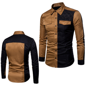 Chemise habillée décontractée pour homme, 100 % coton, respirante, tricotée, unie, de qualité supérieure, à manches longues, boutonnée, pour l'été - Product Image 4