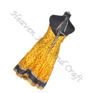 Largo único Cool Maxi indio Vintage Sari vestido de seda señoras elegante cena vestido sin mangas vestidos de noche vestido de mujer - Product Image 6