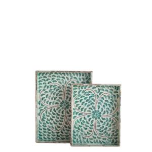 Nacre plateau de service alimentaire petit déjeuner nourriture fruits café et thé plateau de service dessus de table accessoires de cuisine - Product Image 1